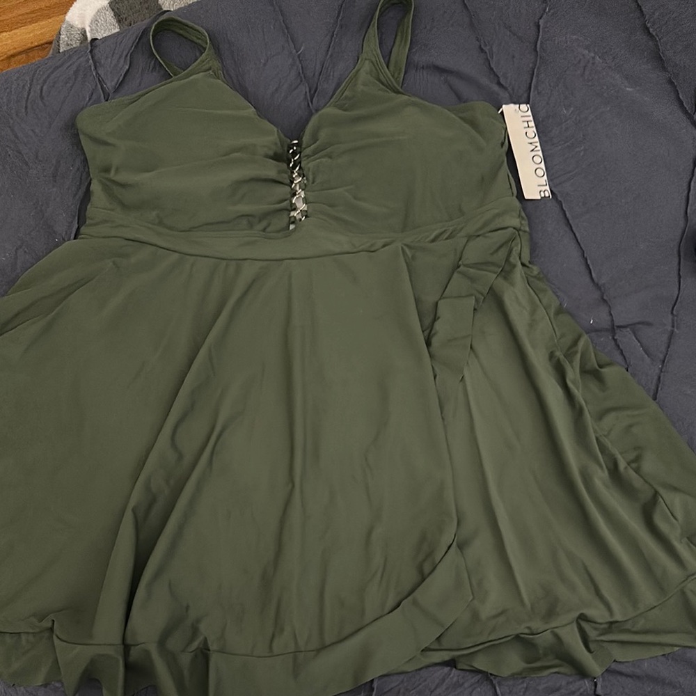 BloomChic Olive Green One Piece Swimsuit